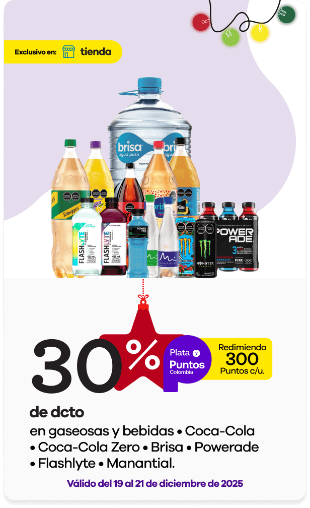 40% dcto redimiendo 600 puntos Colombia en ambientadores en aceite, aerosol y automático Glade