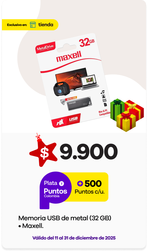 Llévalo por $ 18.900+500 Puntos Maxell Memoria Usb FLIX 3,2 de 64GB Negro/Amarillo MAXELL